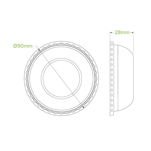 BioPak 5oz Clear Dome Ice Cream Lid 1000pc