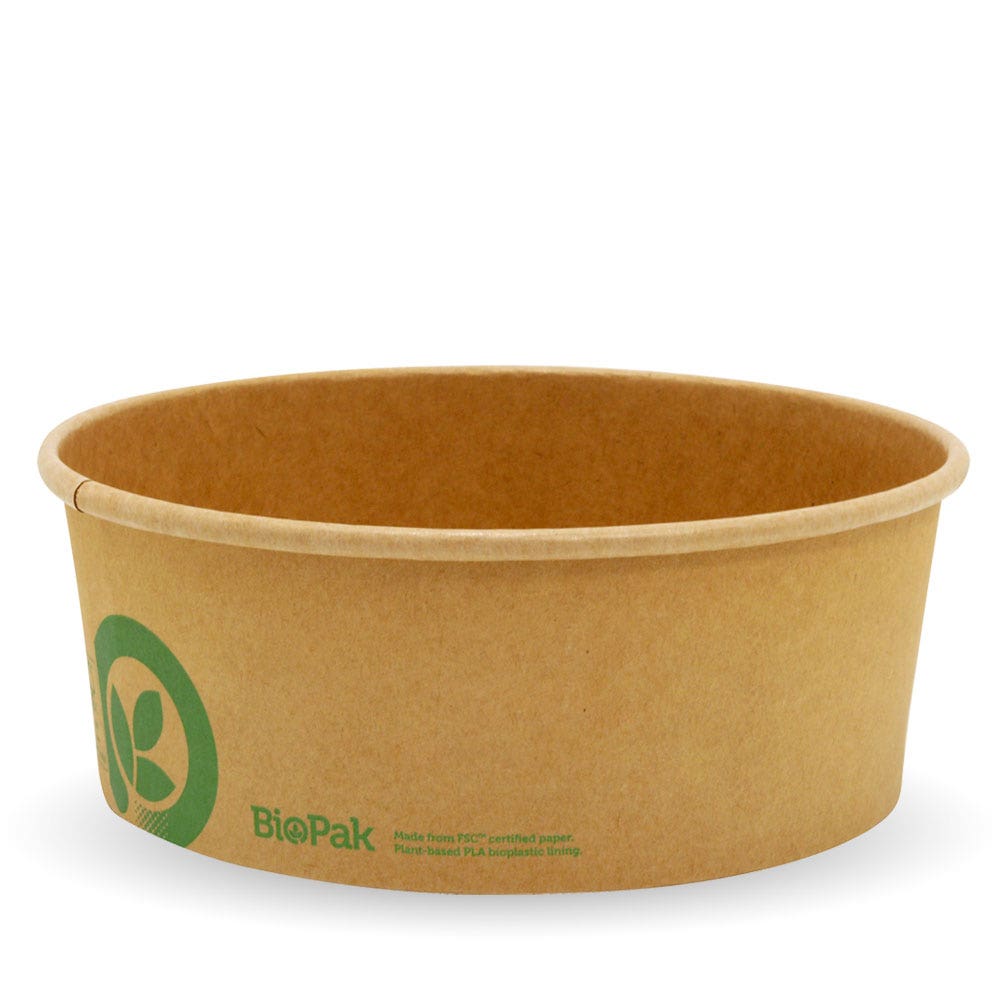 BioPak 1,300ml Kraft Extra Large Bowl 200pc