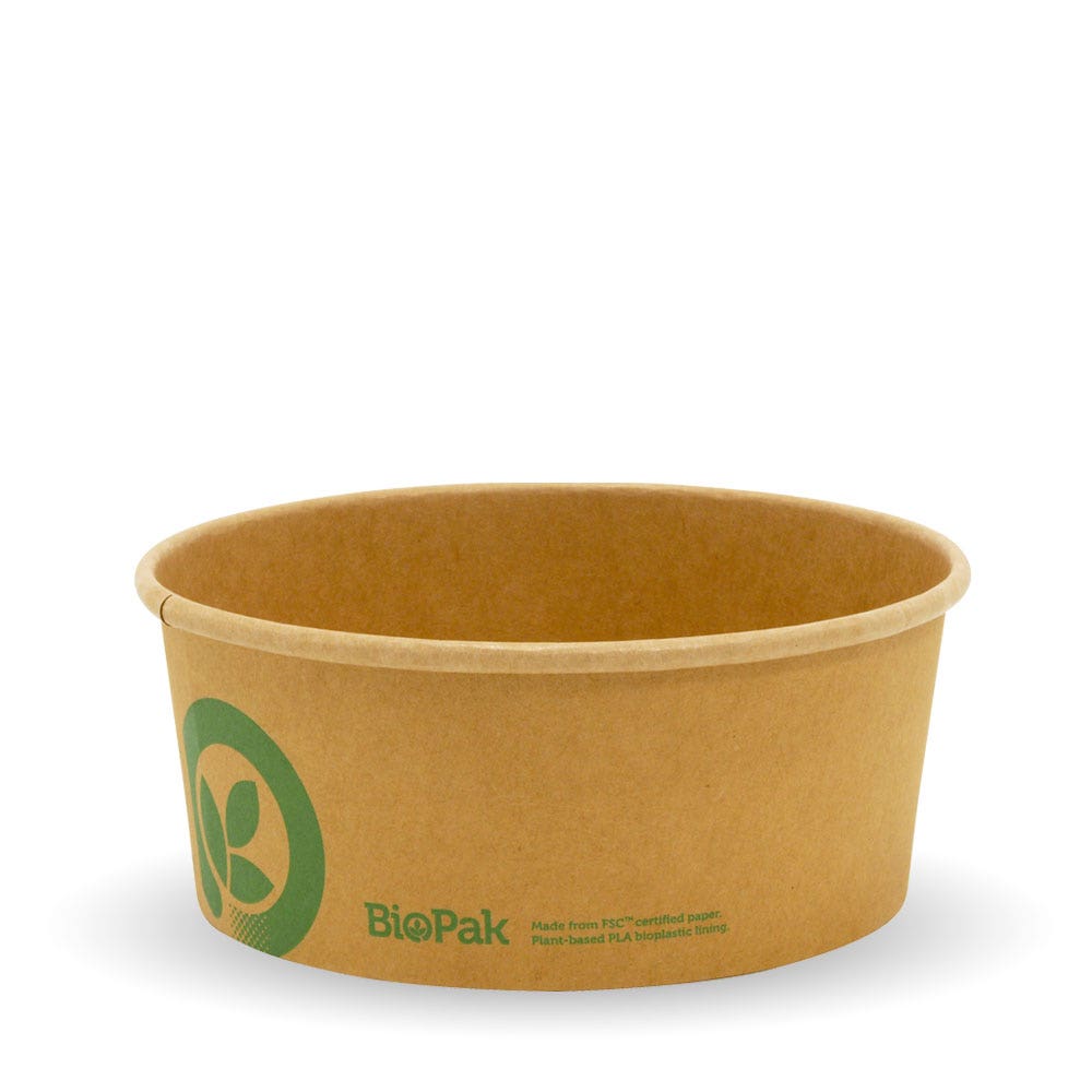 BioPak 750ml Kraft Medium Bowl 400pc