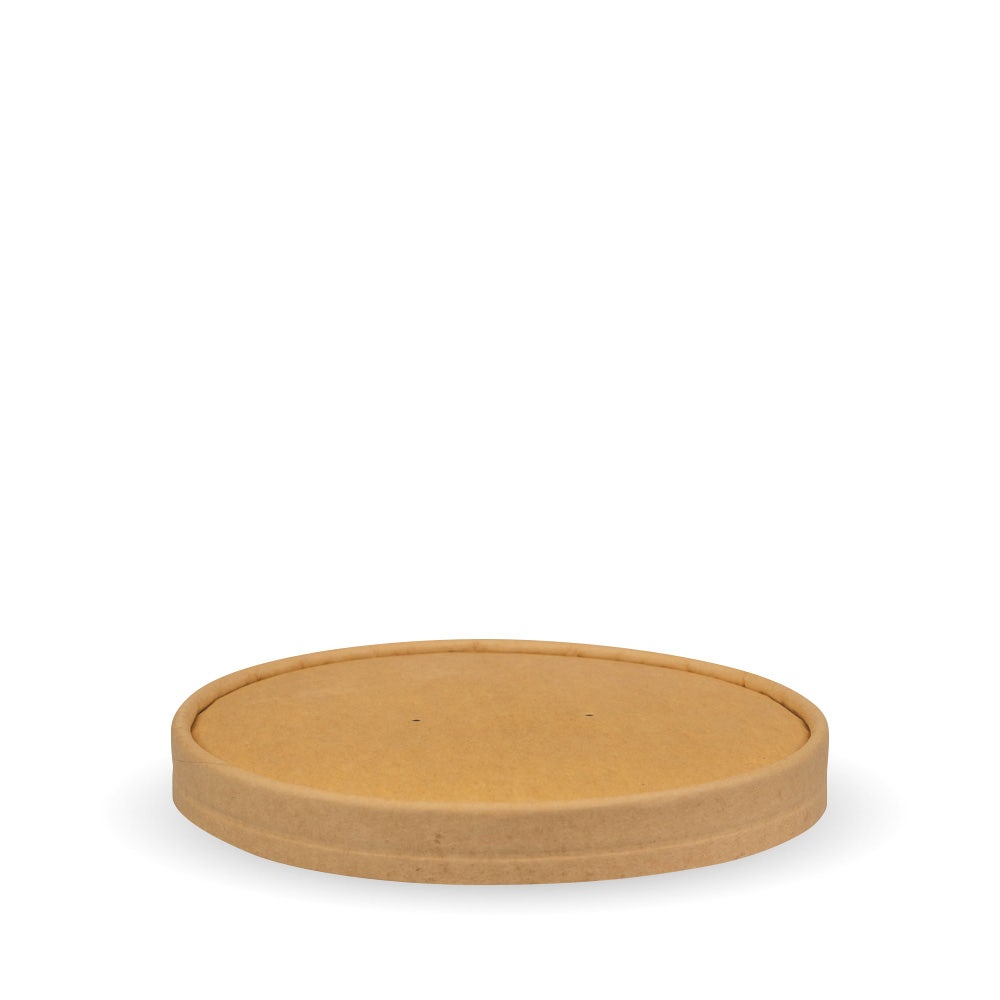 BioPak 1,000ml Kraft Large Bowl Lid 400pc