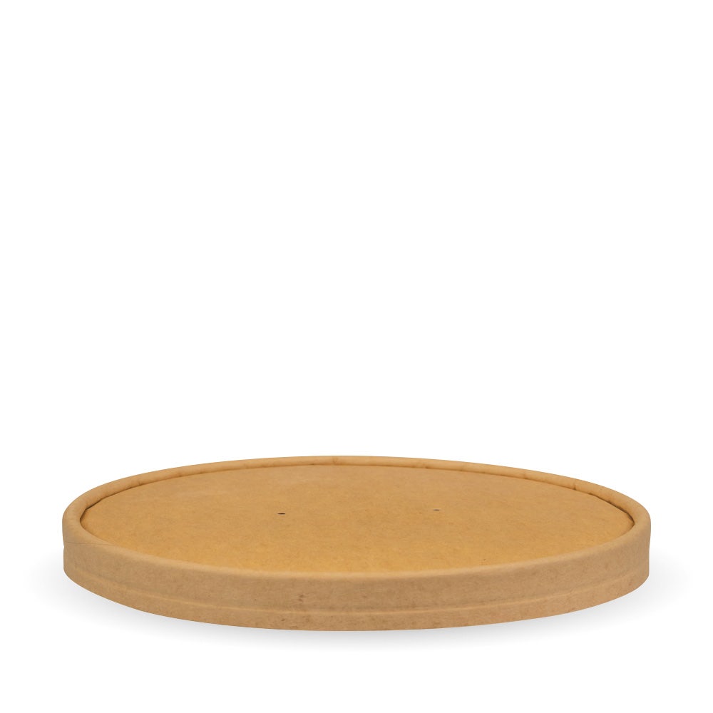 BioPak 1,300ml Kraft Extra Large Bowl Lid 200pc