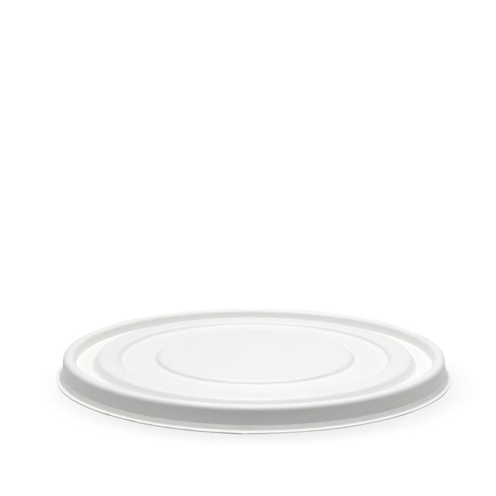 BioPak 1,300ml White Bowl Plant Fibre Lid 200pc