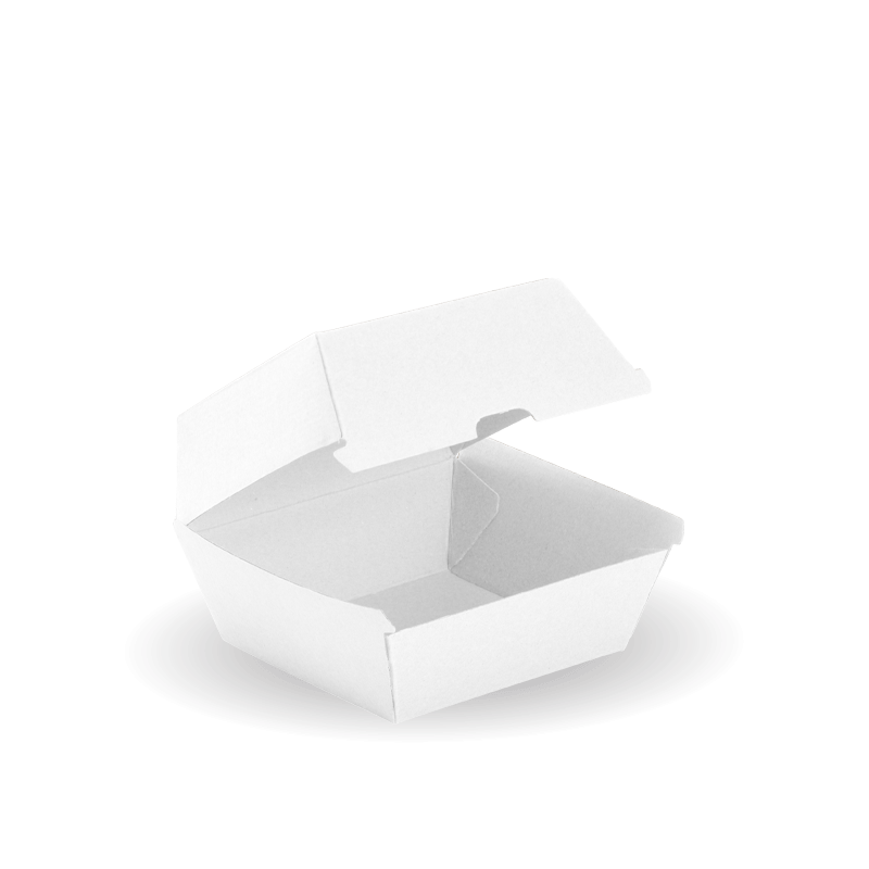 BioPak White Burger Box 105 x 105 x 85mm 250pc