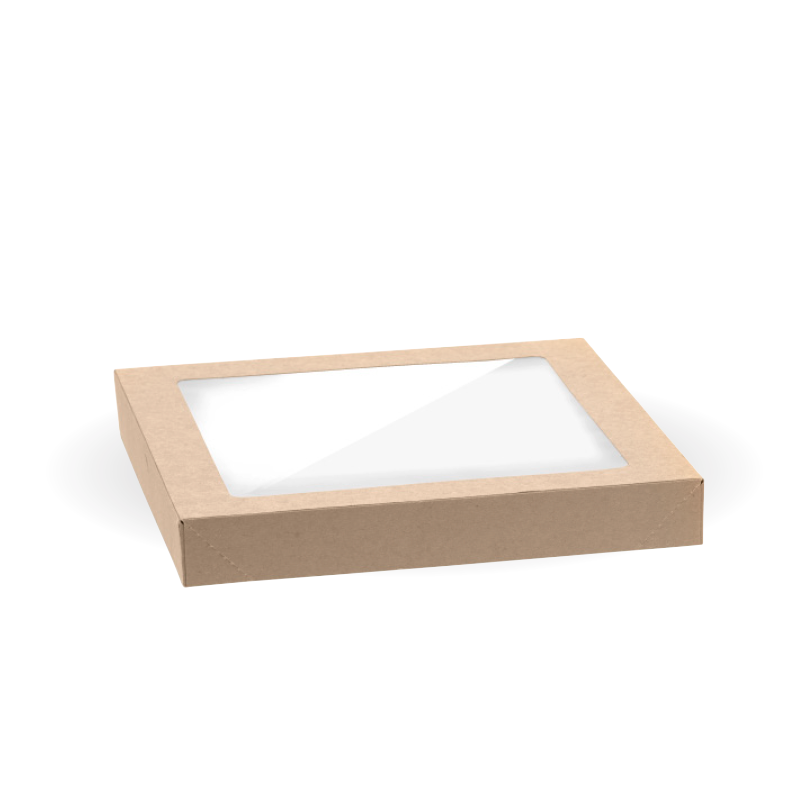 BioPak Kraft Catering Tray PLA Windowed Lid Small 100pc