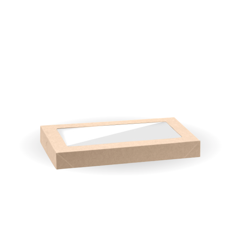 BioPak Kraft Catering Tray PLA Windowed Lid Extra Small 100pc
