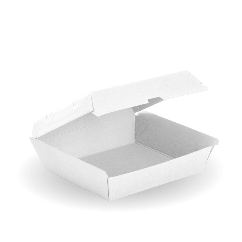 BioPak White Dinner Box 178 x 160 x 70mm 150pc