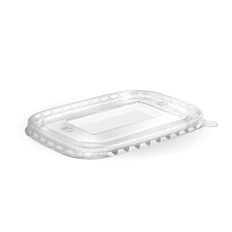 BioPak Clear Rectangle RPET Lid 300pc