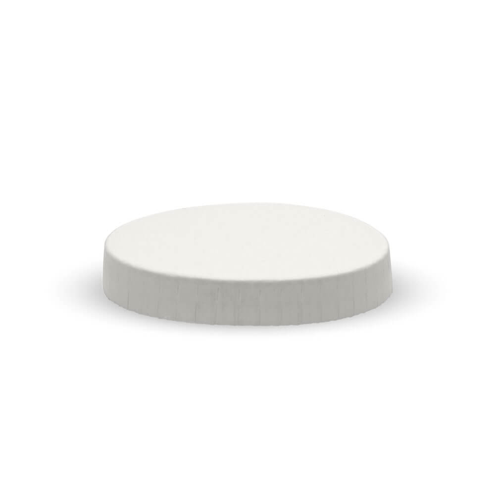 BioPak 45ml, 90ml & 120ml White Paper Sauce Cup Lid 1000pc