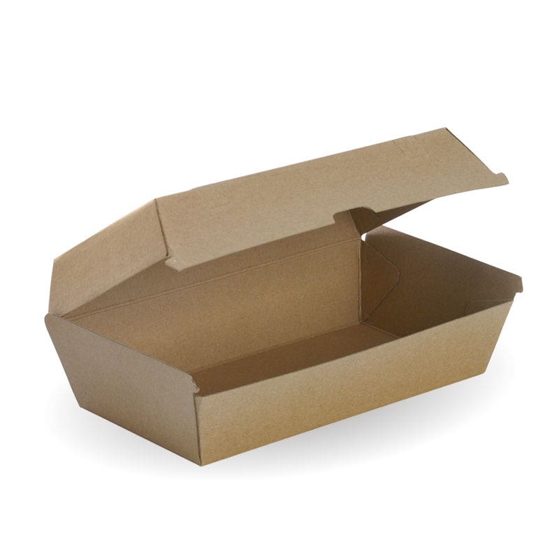 BioPak Kraft Large Snack Box 204 x107 x84mm 200pc