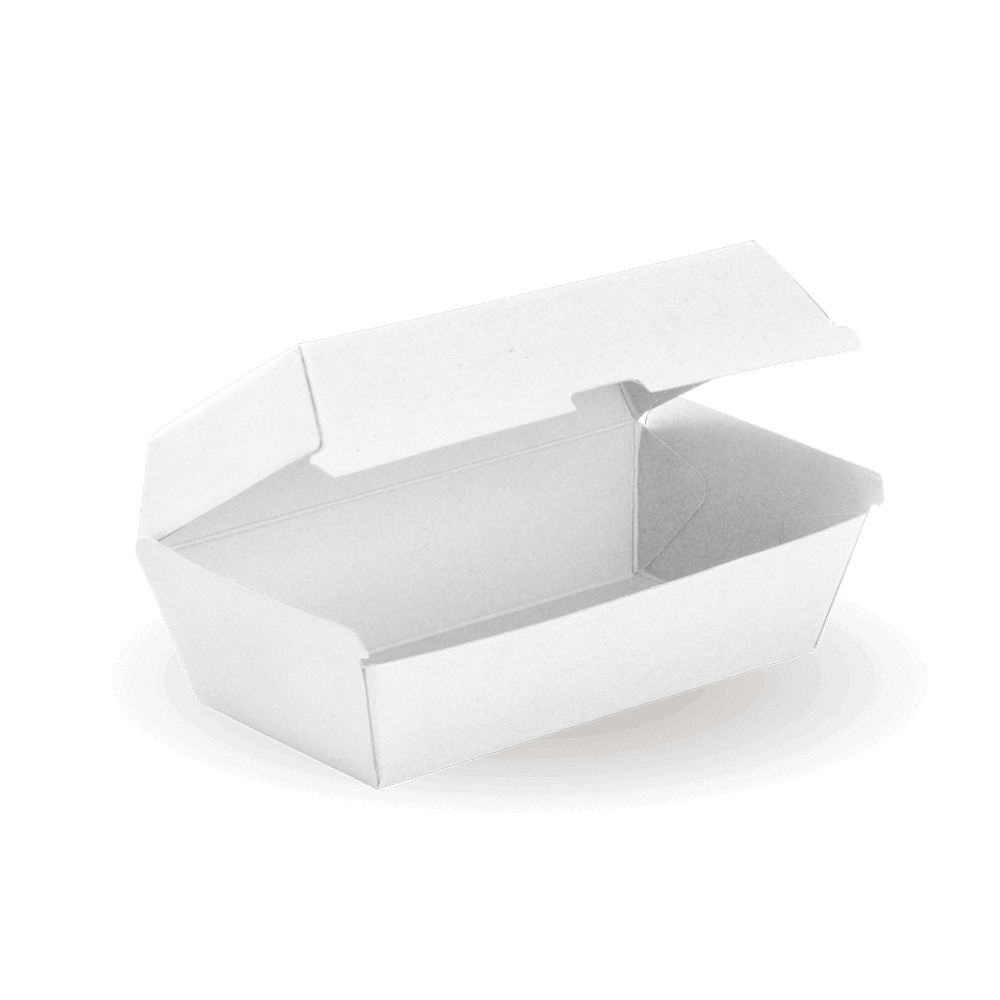 BioPak White Regular Snack Box 175 x 90 x 84mm 200pc