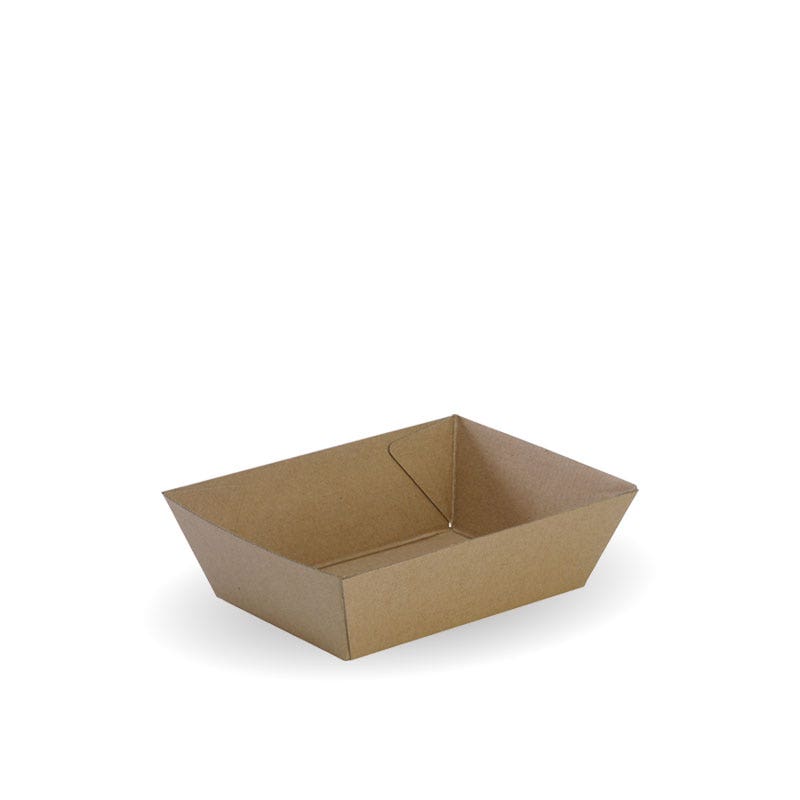 BioPak Kraft Tray #1 131 x 91 x 50mm 500pc