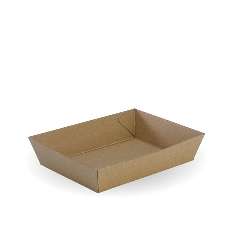 BioPak Kraft Tray #3 180 x 134 x 45mm 250pc