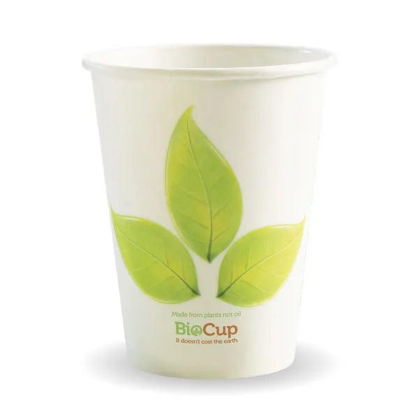 BioPak 12oz (90mm)  PLA Coated SW Cup/ Leaf 1000pc