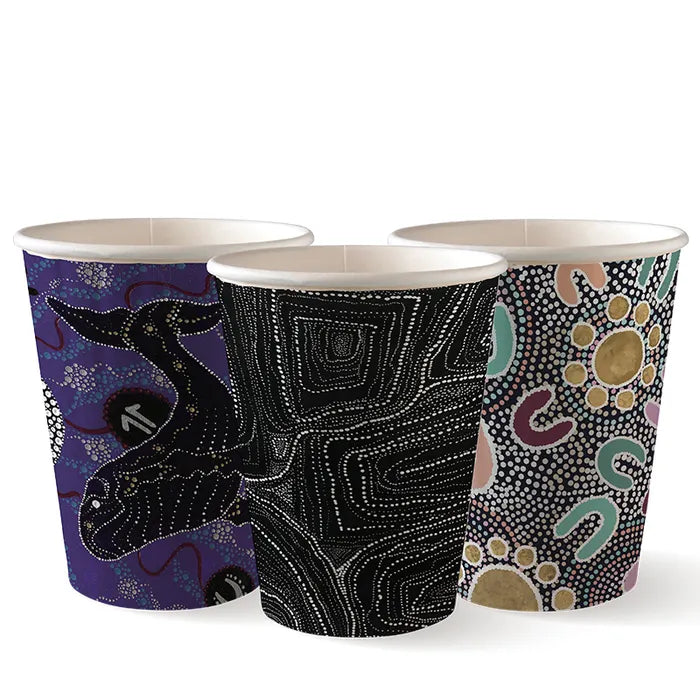 BioPak 12oz Indigenous Art Series DW Cup 1000pc