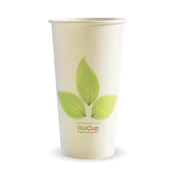 BioPak 20oz PLA Coated SW Cup/ Leaf 500pc