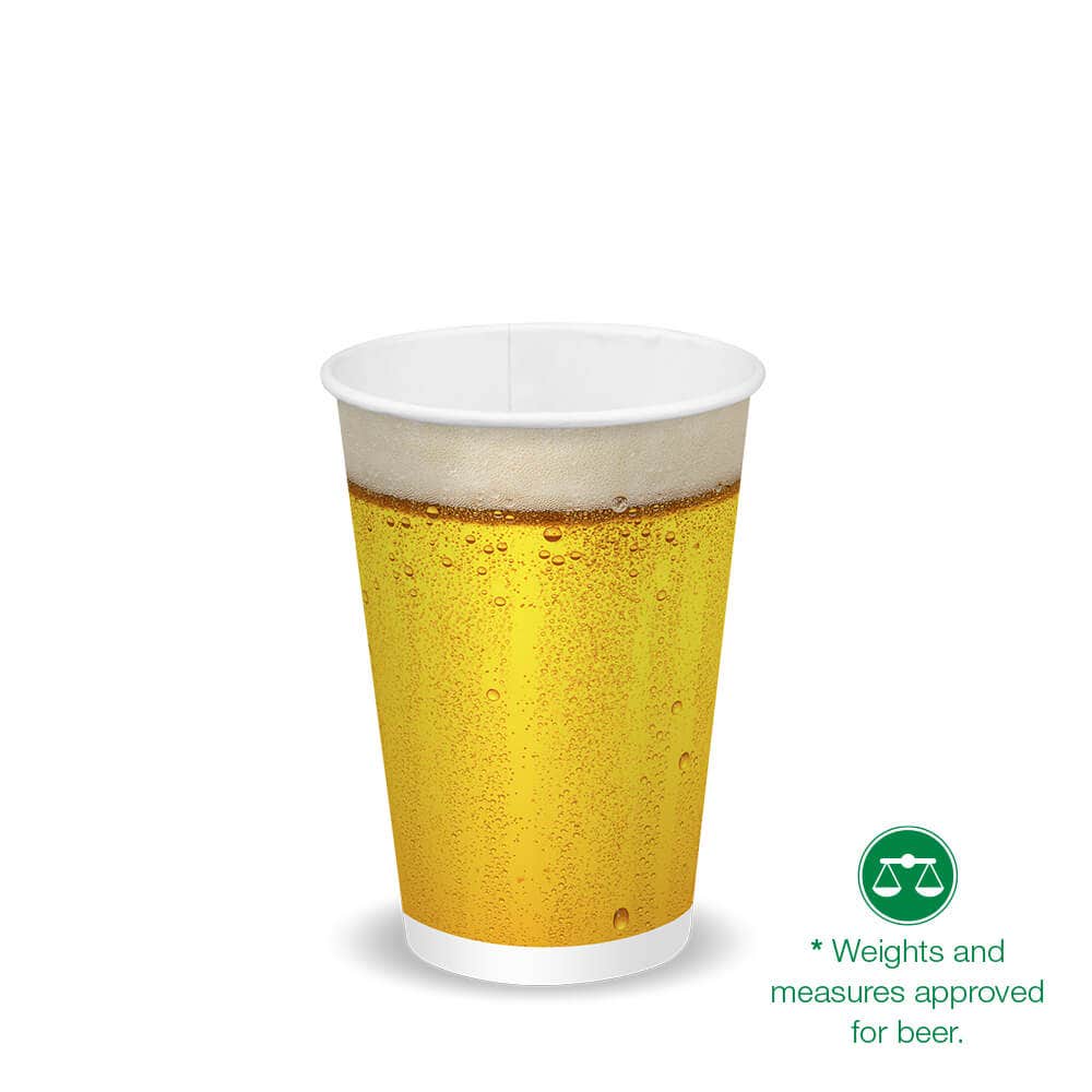 BioPak 14oz Beer Cold Paper Cups 1000pc