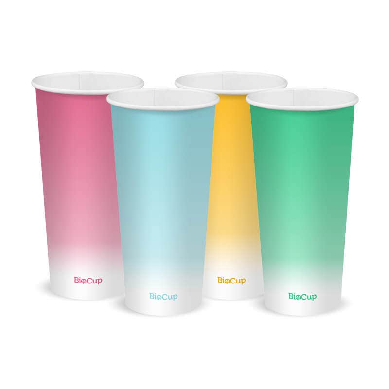 BioPak 22oz Coloured Cold Paper Cups 1000pc