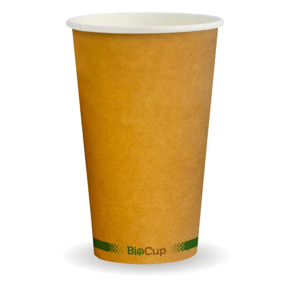 BioPak 12oz Kraft Green Stripe SW Cup 1000pc