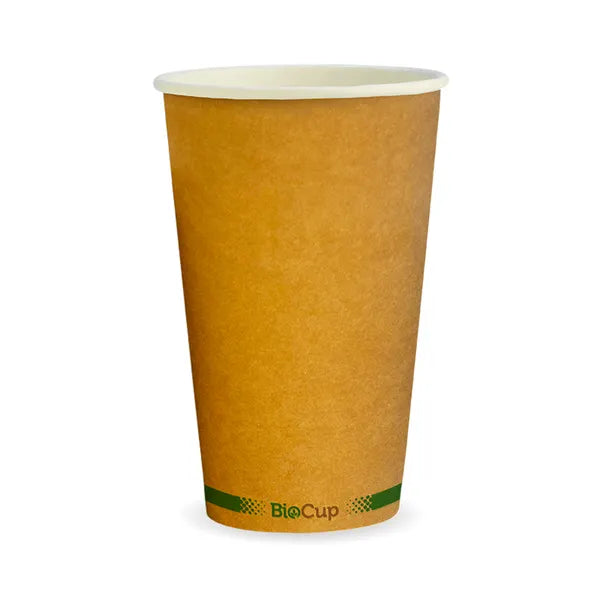 BioPak 16oz Kraft Green Stripe SW Cup 1000pc