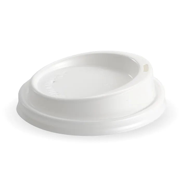 Biopak Coffee Cup Lid 8*/12/16oz - 90mm White 1000pc