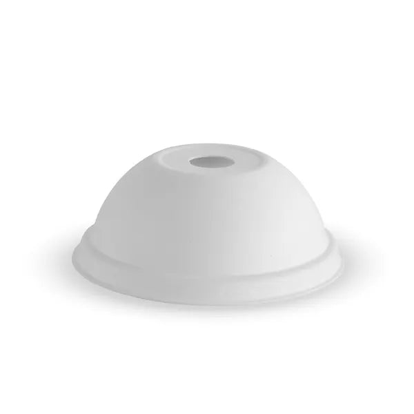 White dome-shaped object on a white background