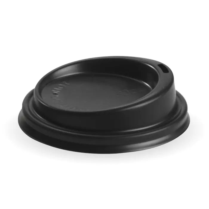 Biopak Coffee Cup Lid 6/8/10oz - 80mm Black 1000pc