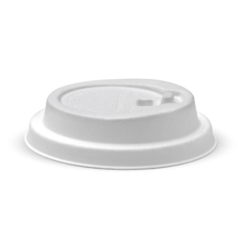 BioPak 80mm White Reclosable Pulp Coffee Lid 1000pc