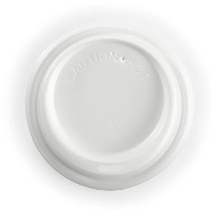 Biopak Coffee Cup Lid 6/8/10oz- 80mm White 1000pc