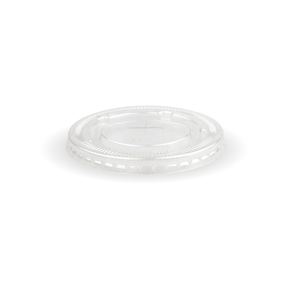 BioPak 90mm Clear PET Large Lid Straw Slot 1000pc