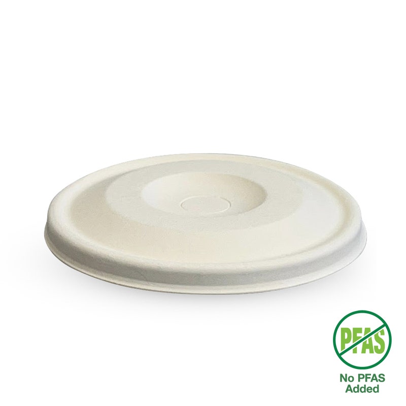 BioPak 90mm White BioCane Flat Lid 1000pc