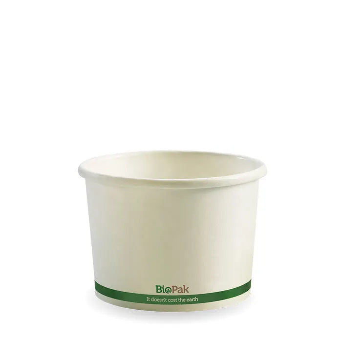 BioPak 250ml / 8oz White BioBowl 1000pcs