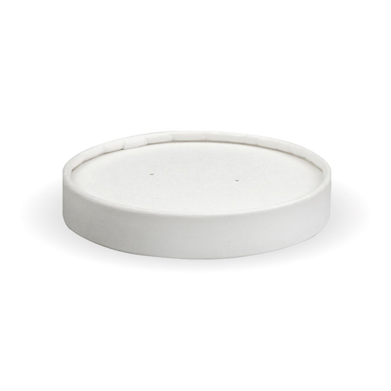 BioPak 250ml (8oz) White Bowl Paper Lid 500pc