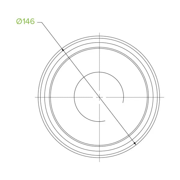 BioPak 600 & 700ml Clear Wide Lid 600pc