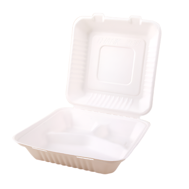 8 inch Clamshell / 3 compartment 200pc/ctn