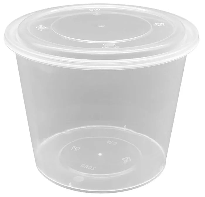 2000ml Clear Round Container Sets 150pcs