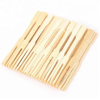 9cm Bamboo Cocktail Fork 2000pc/ctn
