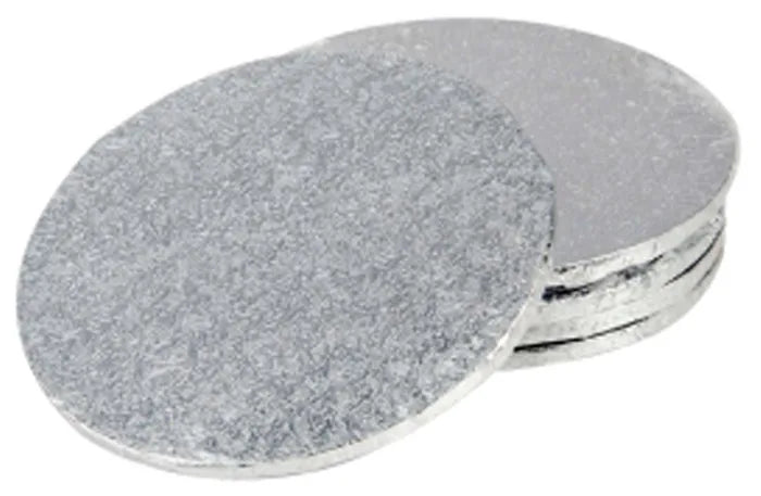 6" Cake Board Circle - Masonite Silver 10pcs/pk