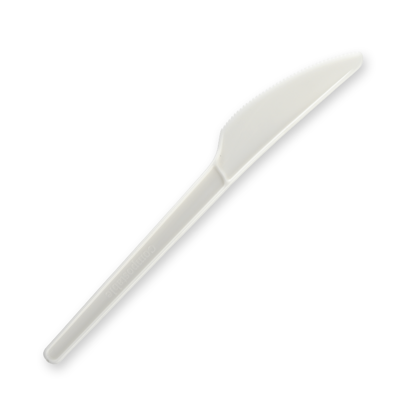 BioPak 15cm (6") White PLA Knife 1000pc
