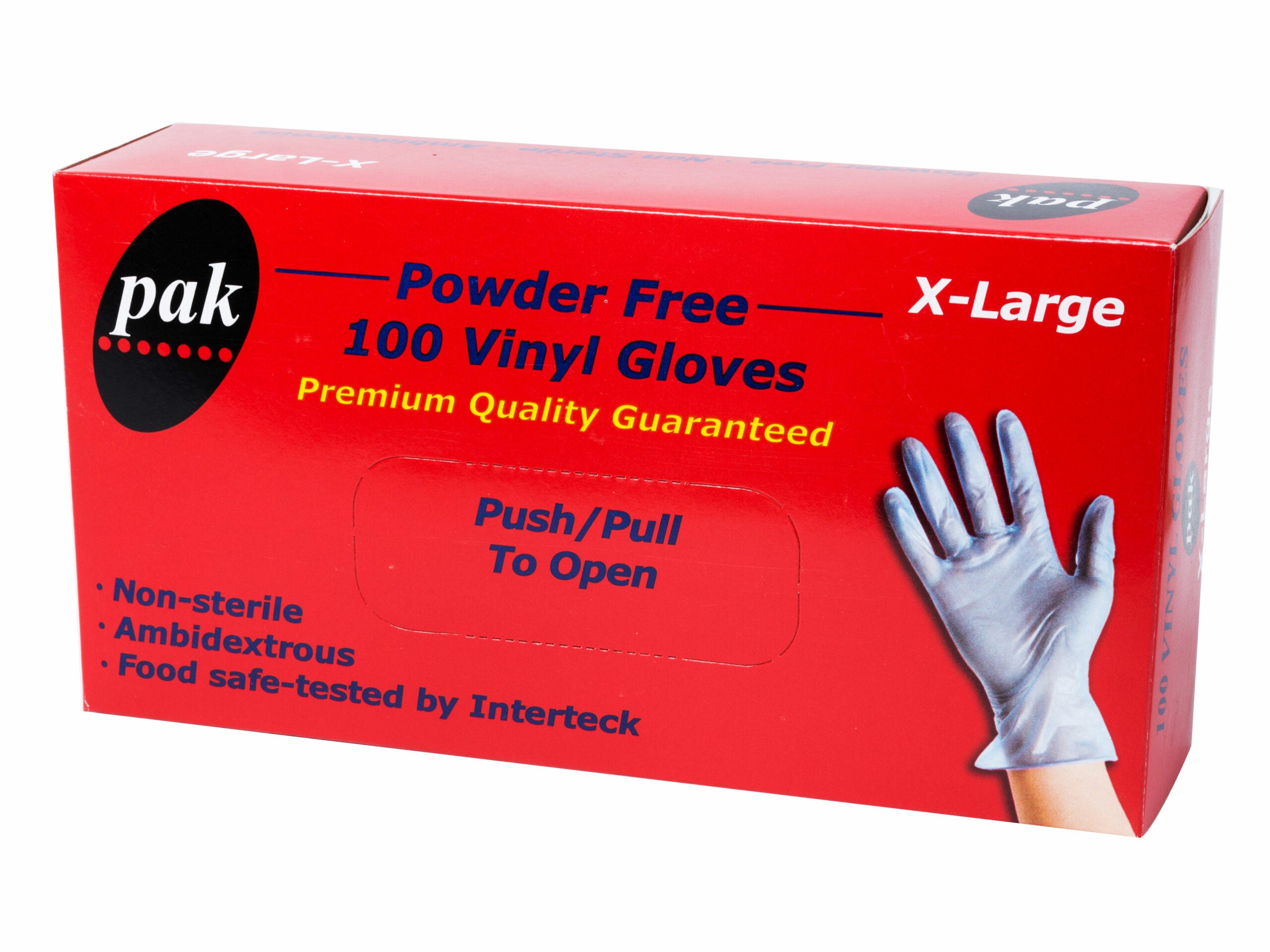 Blue Disposable Vinyl Gloves Powder Free - X-Large 100-1000pc