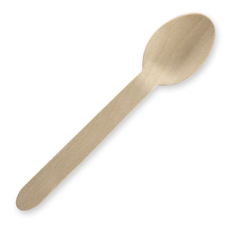 BioPak 16cm Unbranded Wood Spoon Bulk Pack 2000pc