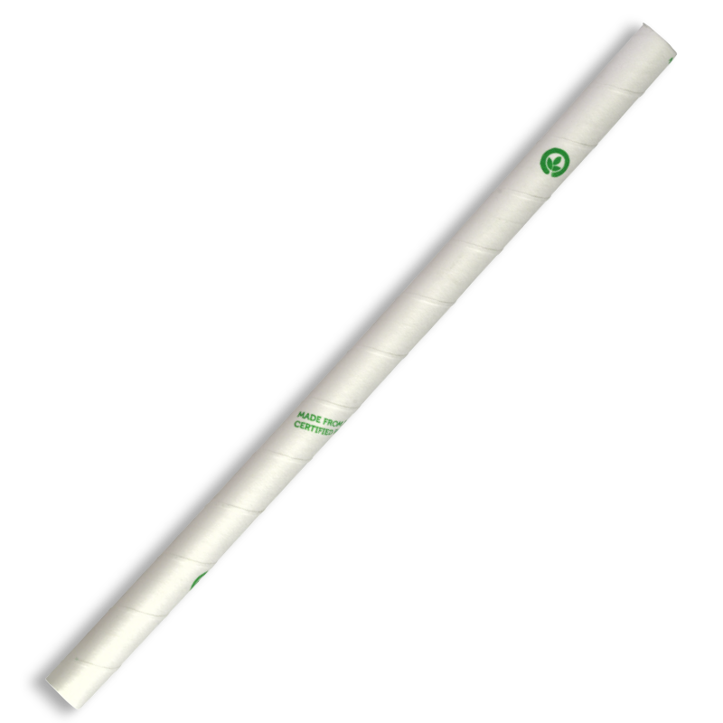 BioPak 10mm White Jumbo Paper Straw 2500pc