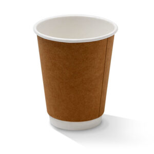 12oz PE Coated Double Wall Coffee Cup/Kraft 100-500pc