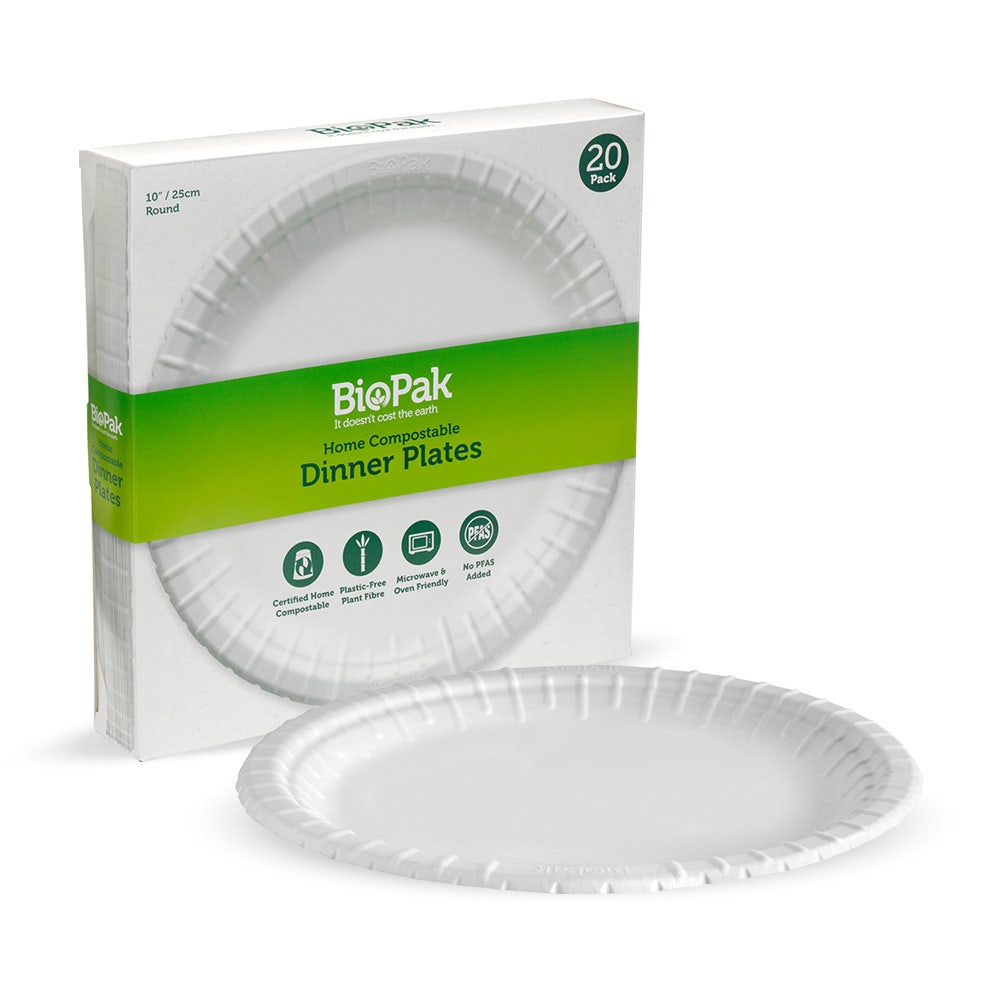 BioPak Retail 40cm White Oval Dry Pulp Plate x 5 Packs