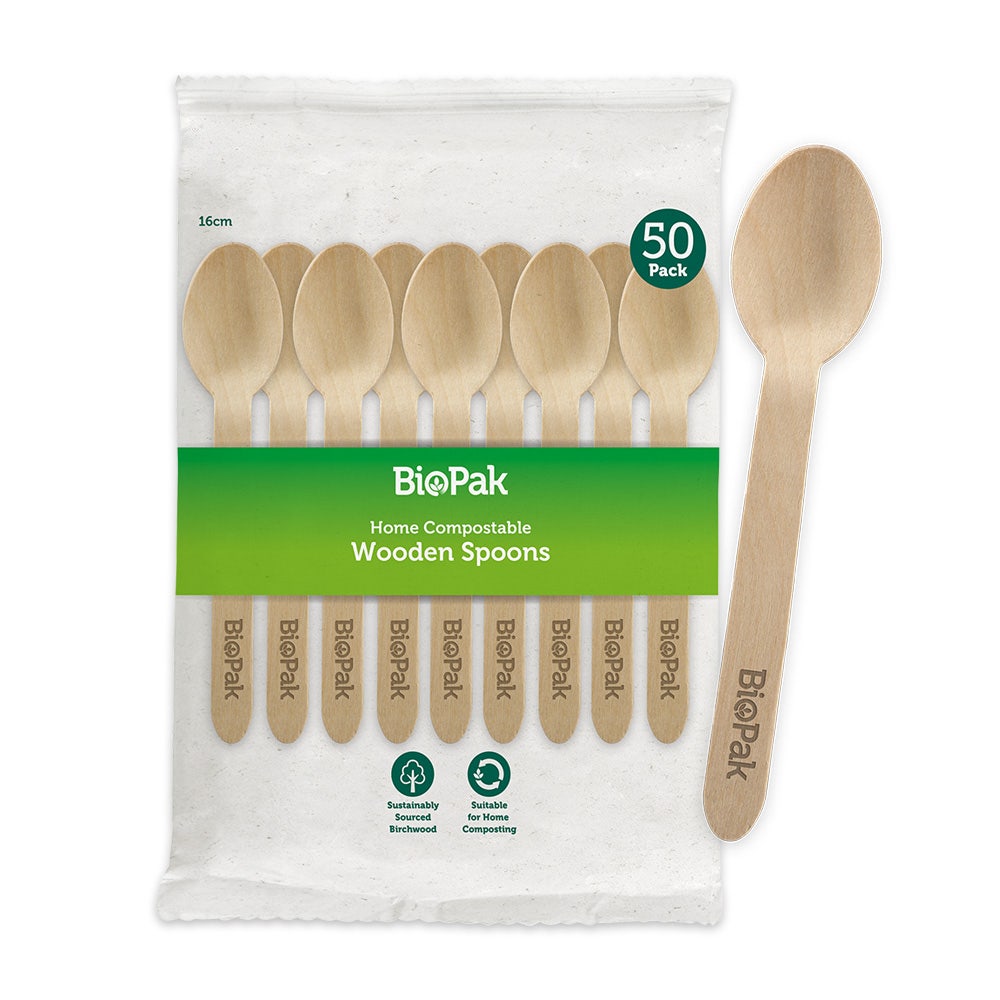 BioPak Retail 16cm Wood Fork 50pk x 20 Packs