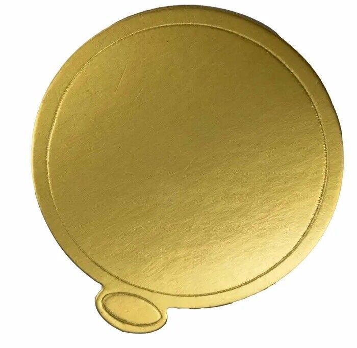 Cake Board Round 3.5"/9cm Gold 100pcs/pk