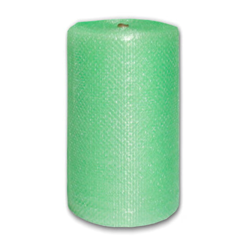 Pakio eco-friendly green biodegradable bubble wrap roll for sustainable gift hamper packaging and protection.